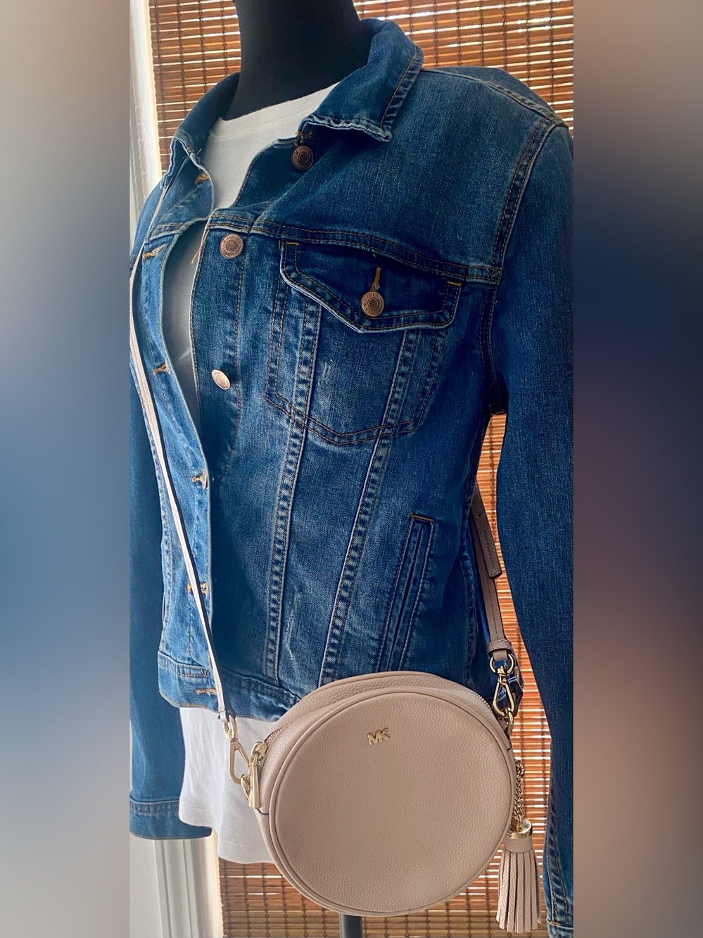 Michael Kors Rose Blush Round Canteen Crossbody Bag